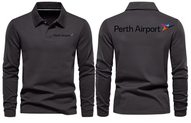 PERTH AIRPORT LONG SLEEVE POLO